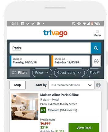 Trivago used a PWA to increase sessions by 50%