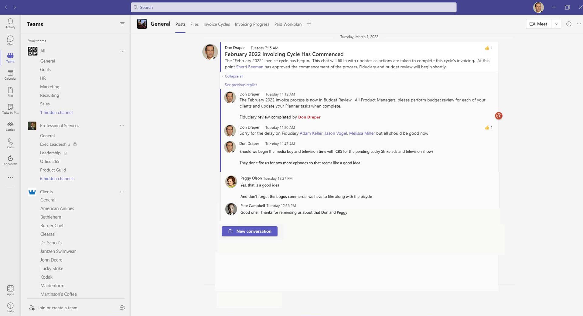 Power automate Teams chat snap